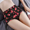 Sexy Women Seamless Underwear High Waist Women's Panties Flower Print Lingerie Ice Silk Intimate Briefs Female Panty Underpants