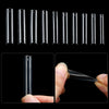 100/200PCS Professional 3XL Extra Long Clear Square Nail Tips Half Cover Acrylic Nails NO C CURVE Long Square Fake Nail Tips