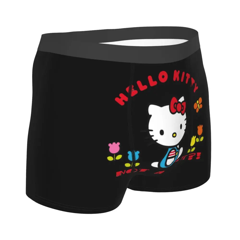 Custom Male Cool Hello Kitty Men Underwear Boxer Briefs Soft Shorts Panties Underpants