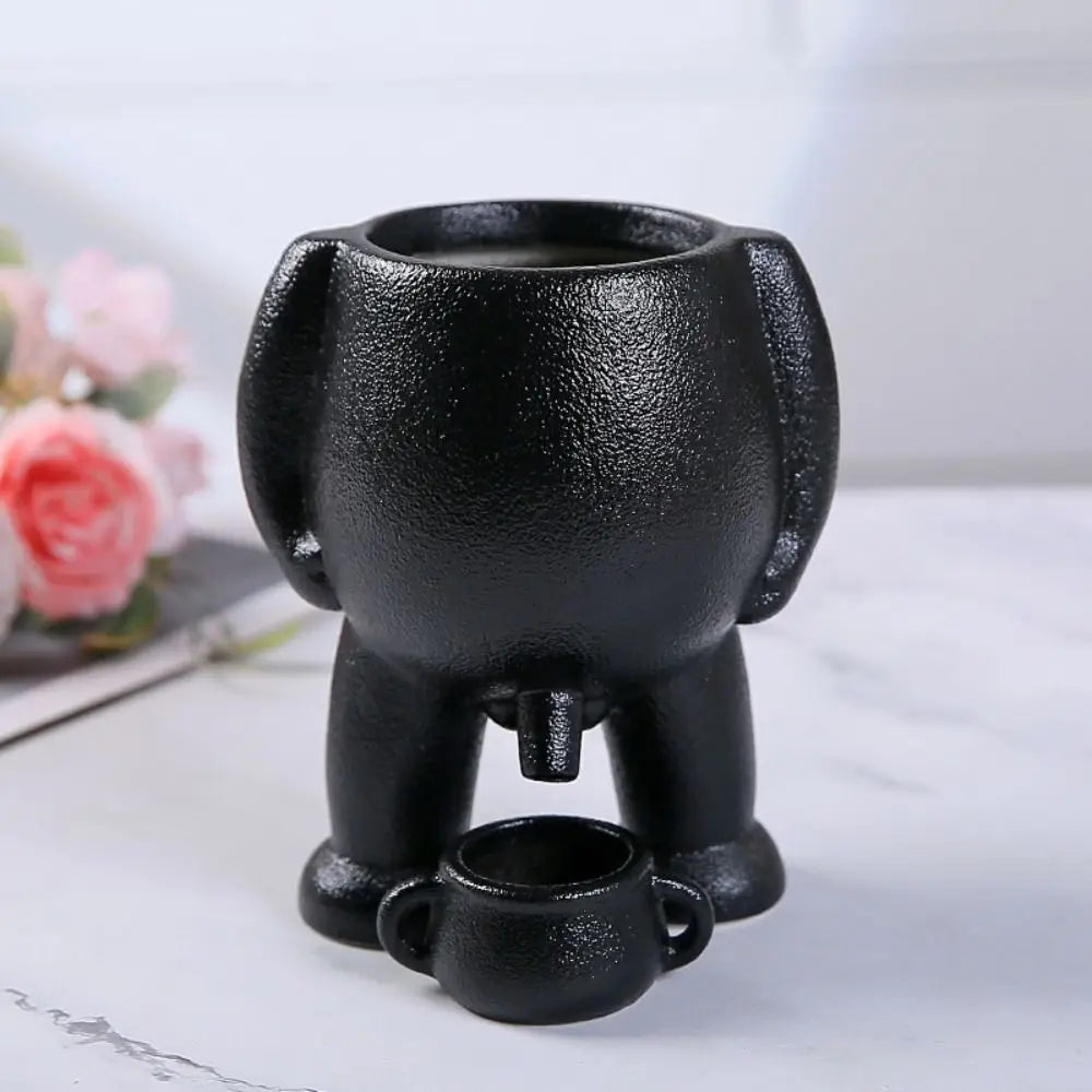 Resin Funny Flowerpot Piss Pot Shape Creative Human Shaped Peeing Plant Pot With Drainage Holes Figure Vases