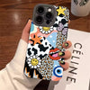 Leopard Print Flower Phone Case For iPhone 16 Pro Max 15 14 13 12 11 XS X XR 7 8 Plus SE 2022 SE3 Shockproof Soft Silicone Cover