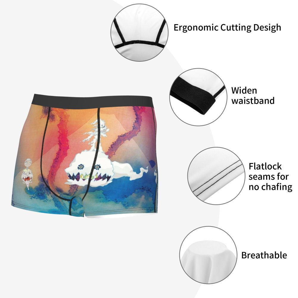 Custom Funny Kanye West Meme Boxer Shorts For Men 3D Print Sexy POP Rapper Underwear Panties Briefs Soft Underpants