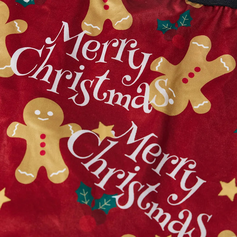 1/3PC Christmas Underwear Print Breathable Mens Gingerbread Man Casual Sports Boxers Four Corner Shorts Christmas Gifts