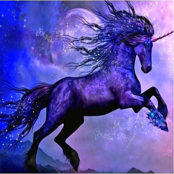 Night Unicorn 5D Diamond Painting Kit