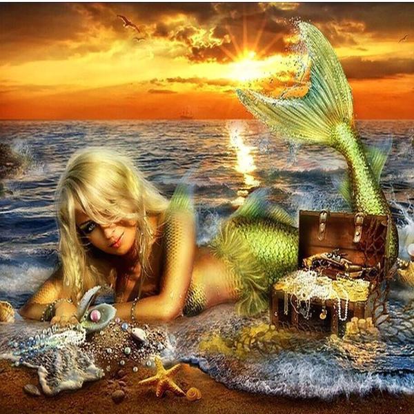 Seducing Mermaid 5D Diamond Painting Kit