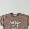 Three-color Infant Toddler Cartoon Bear Top Short-sleeved Casual T-shirt