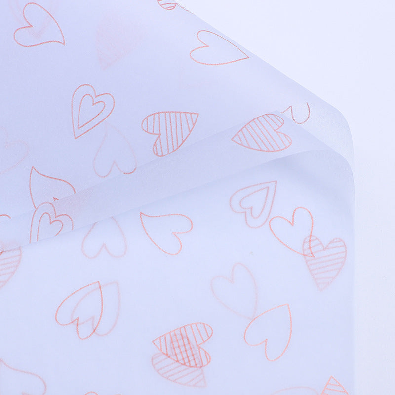 Romantic Hollow Love Mg Tissue Paper 28 Pieces