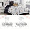 7pcs Christmas Halloween Decoration Comforter Set Stylish And Beautifully Printed 1 Comforter+2 Pillow Shams+1 Decorative Pillow+1 Breakfast Pillow +1 Cushion+1 Bed Skirt Easy To Care For Machine Washable Suitable For Bedrooms Rooms Hotels