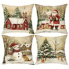 Christmas pillow covers - Preppy Christmas Throw Pillow Covers - 4-Pack, 18x18 - Deck the Halls in Style