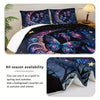 Butterfly Comforter Set Moon Printed Bedding Night Sky Galaxy Comforter 3 Piece Set (1 Bed Comforter + 2 Pillow Cases), Comforter For All Seasons, Soft Comfortable And Breathable Printed Bedding For Home Dorm Decoration