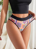 Interesting Printed Sexy Ribbon Splicing Thin Comfortable Breathable Women'S Underwear Sports Briefs