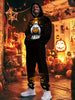 Men's Halloween Pumpkin Ghost Printed Fashion Novelty Pajamas Loungewear Set, Hoodie And Sweatpants Set, Long Sleeve Sweatshirts Jogger Pant 2 Piece Outfits For Men