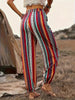 Striped Drawstring Waist Pants, Casual Loose Pants For Spring & Summer, Women's Clothing