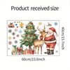 Santa Claus, Christmas Tree & Reindeer Wall Decals - Self-Adhesive Holiday Decor for Bedroom, Living Room & Entryway