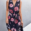V-neck Zip-neck Dress Women's Spring And Summer