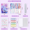 6 Loose leaf Binder Journal Book Marbling Notebook