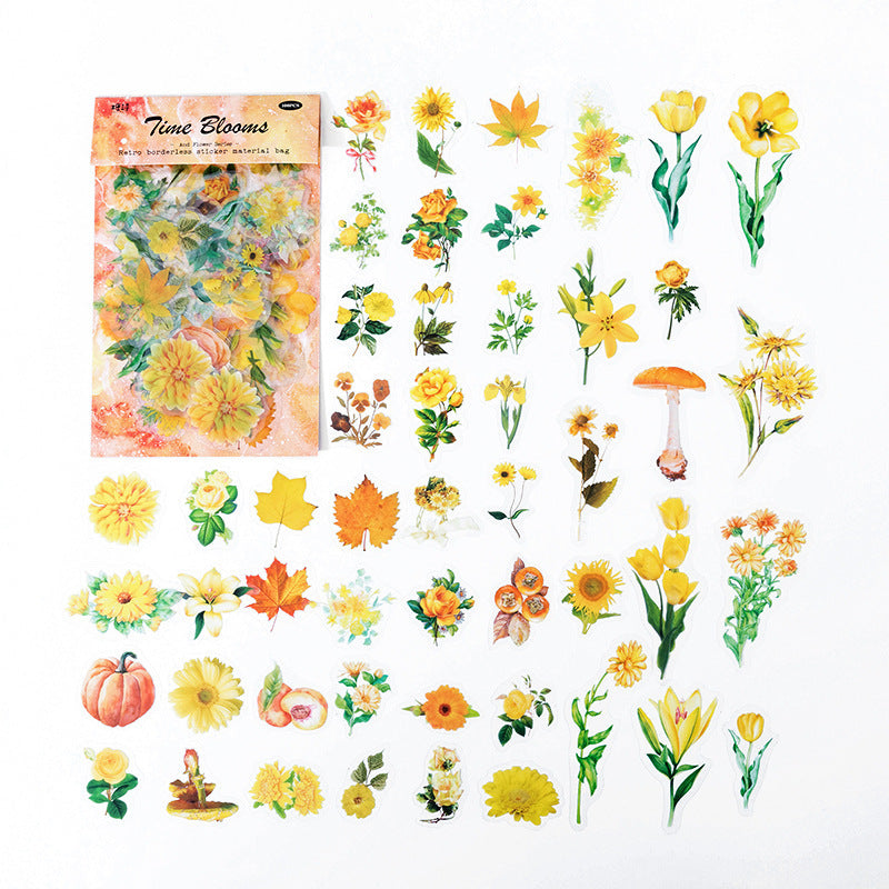 Vintage Journal Diary DIY Flower Shaped Stickers