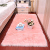 Home Living Room Bedroom Bedside Lovely Room White Faux Wool Bay Window Floor Mats