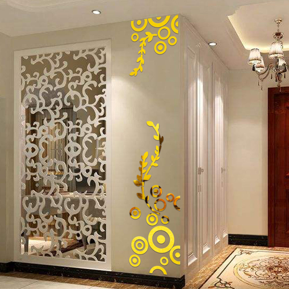 Crystal Mirror Wall Stickers Three Dimensional