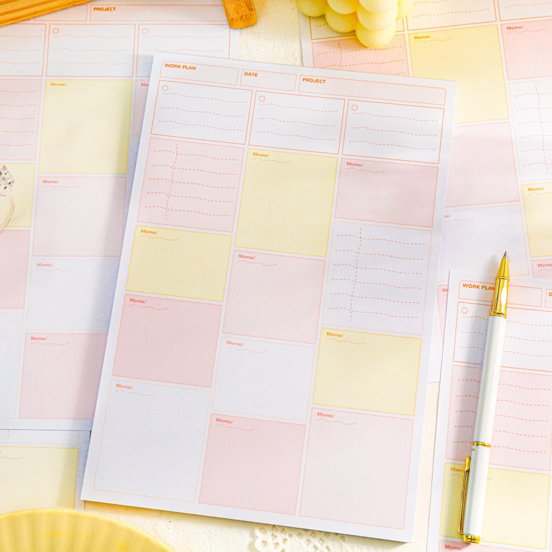 Simple Plaid Journal Material Base Student Notes Mamo Pad