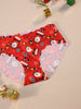 Christmas Themed Bikini Panties for Women - 12-Pack Polyamide Fabric, Stretchy Elastane Blend, Sexy Mid-Rise Brief Style, Festive Prints with Knit Fabric - Comfortable, Seamless, Quick-Dry, Ideal for Workout, Yoga & Dance