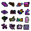 50 New Neon Stickers Car Trunk Phone Water Cup Decoration Stickers
