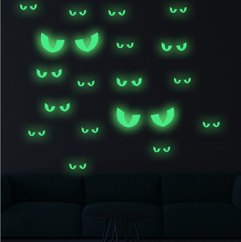 Halloween Luminous Carved Wall Stickers Fluorescent Stickers