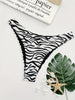 Elegant Zebra Print Bikini Bottoms for Women - High Stretch, Machine Washable Swimwear