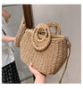 Fashion Woven Messenger Bag Texture Portable Basket Bag