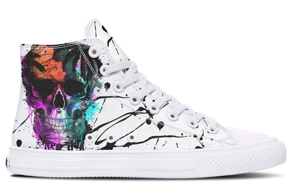 Printed Couple High-top Canvas Shoes