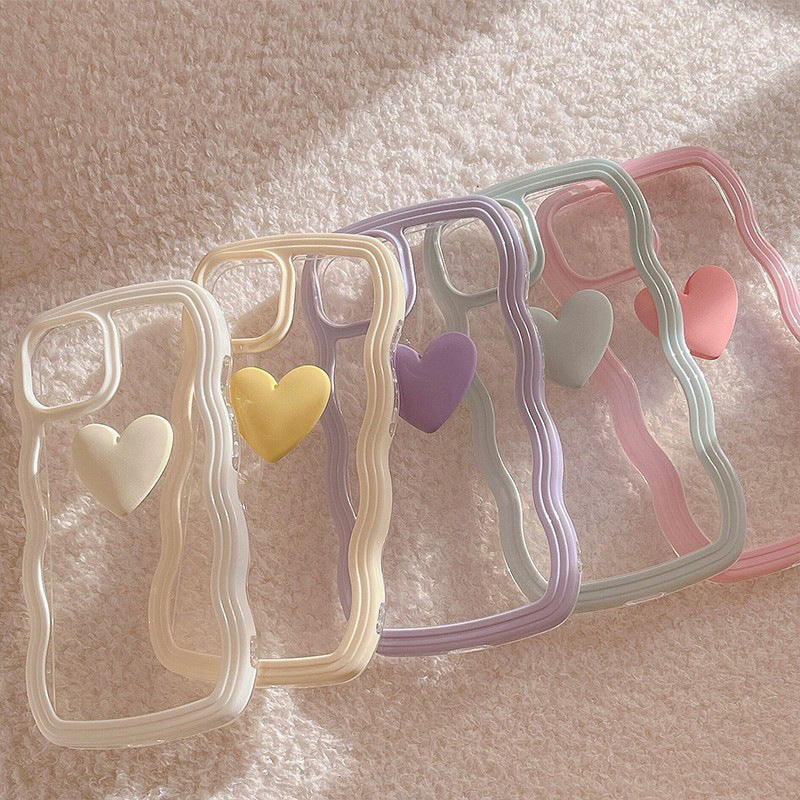 Love Wave Border Phone Case Transparent 3D