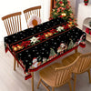 Christmas Cheer Tablecloth - Santa, Reindeer & Snowman Design | Waterproof & Wrinkle-Free Polyester | Perfect for Indoor/Outdoor Dining & Holiday Decor, Christmas Decor