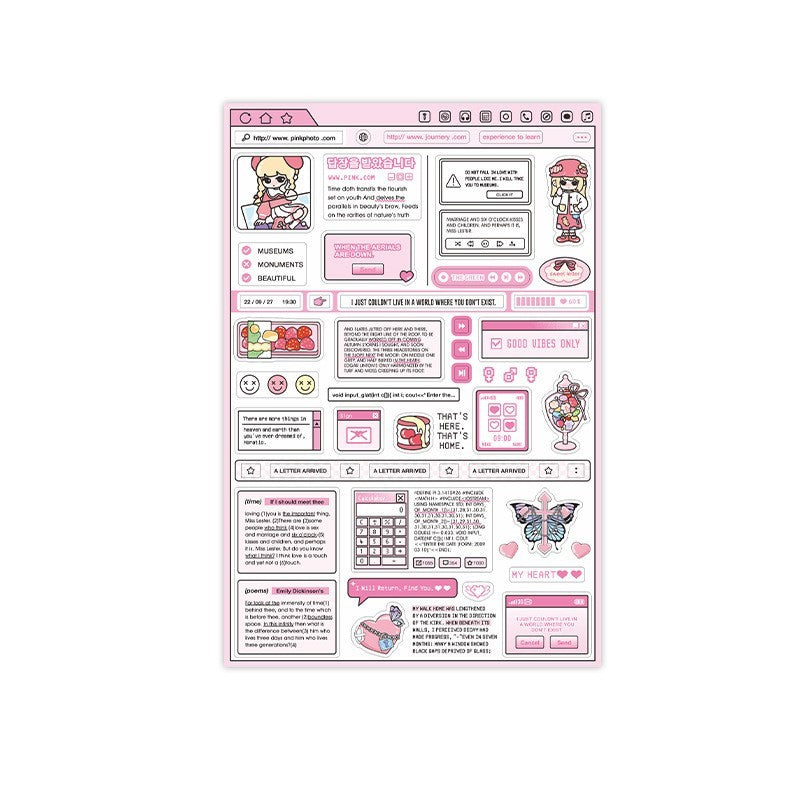 Cartoon Creative Journal Diy Decorative Material Stickers 6 Models
