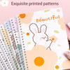 4-Pack A5 Spiral Notebooks with Minimalist Bear and Rabbit Designs, 120 Pages Each, Durable Coil Bound Journals with Lay-Flat 360° Design, Cute Illustrated Writing Notebooks for Students and Journaling