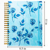 2pcs Floral Hardcover Spiral Notebooks 8.5x11" - College Ruled, 300 Pages with 3 Pockets & Ballpoint Pens - Durable, Waterproof Journal for Women - Ideal for School, Writing & Gifts