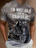 Men's Motorcycle Graphic 3D Print Outdoor Daily Fashion Tee, Vintage Comfy Chic Streetwear