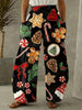 Women's Trendy Loose Fit Lantern Pants - 3D Christmas Print, Casual Street Wear, Activewear, Comfortable and Stylish Bottoms for Holiday Season