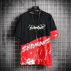 Short Sleeved Men's Trendy Color Matching Irregular Men's