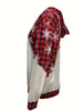 Plaid Car & Tree Print Drawstring Hoodie, Casual Long Sleeve Drop Shoulder Hoodie, Women's Clothing