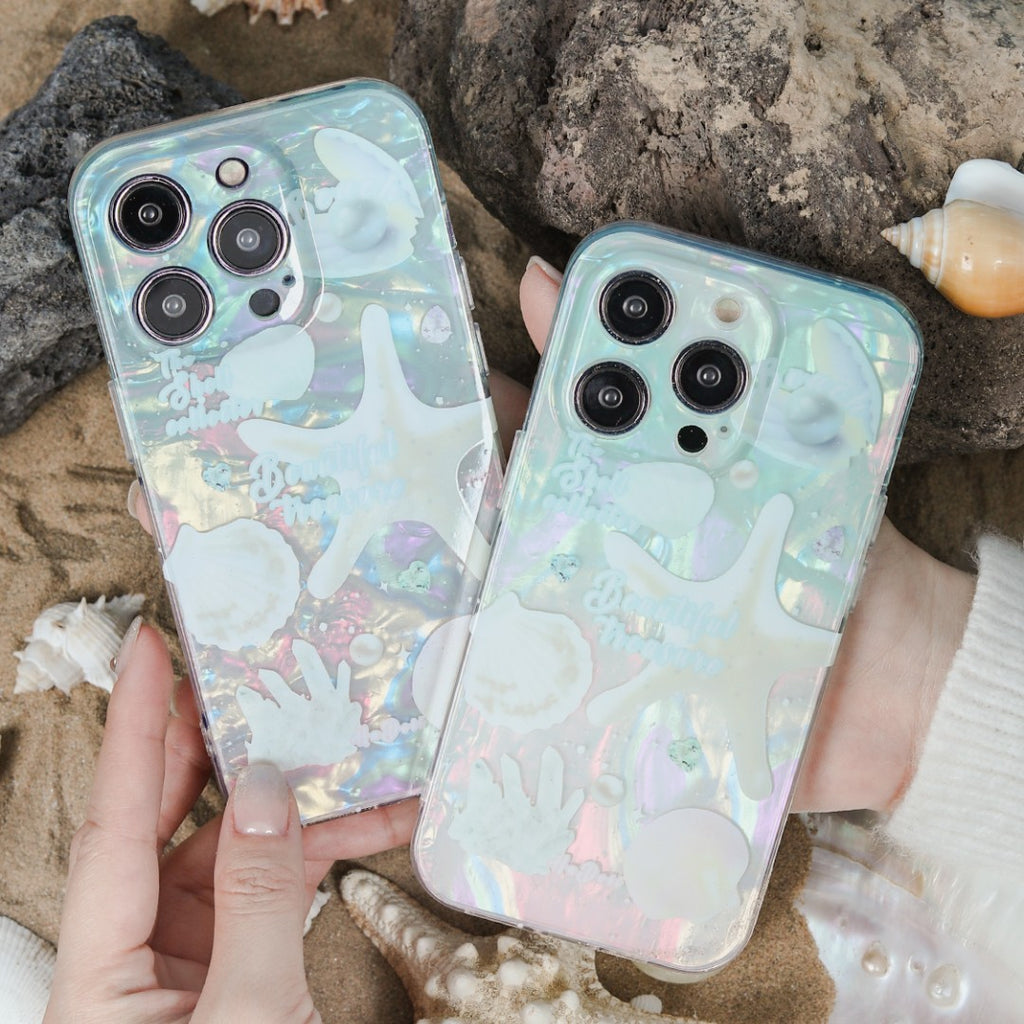 Double Layer Ocean Shell Patterned Phone Case