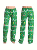 Womens Christmas Print Pajama Pants Elastic Waistband Casual Pull On Lounge Trousers