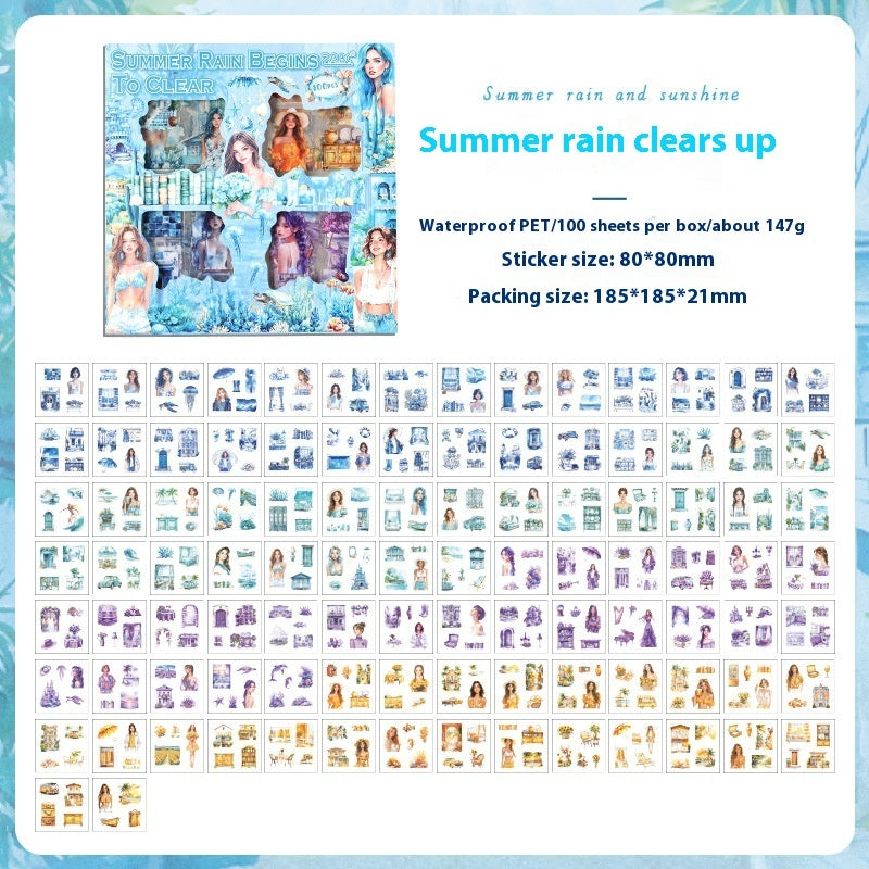 Yuezhen Flower Bloom Four Seasons Pet Sticker Journal Stickers