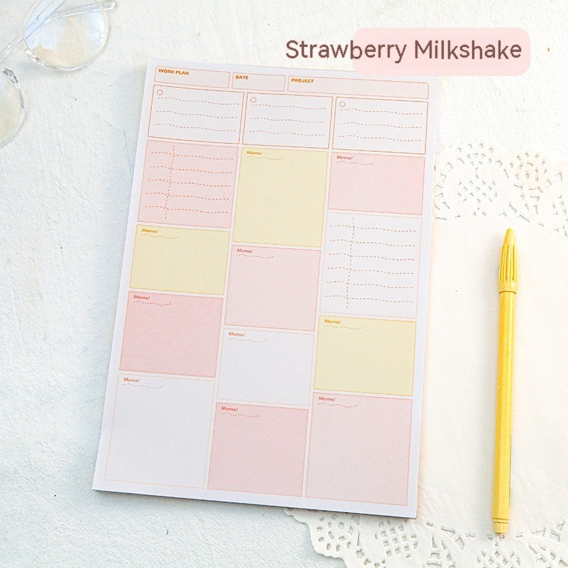 Simple Plaid Journal Material Base Student Notes Mamo Pad