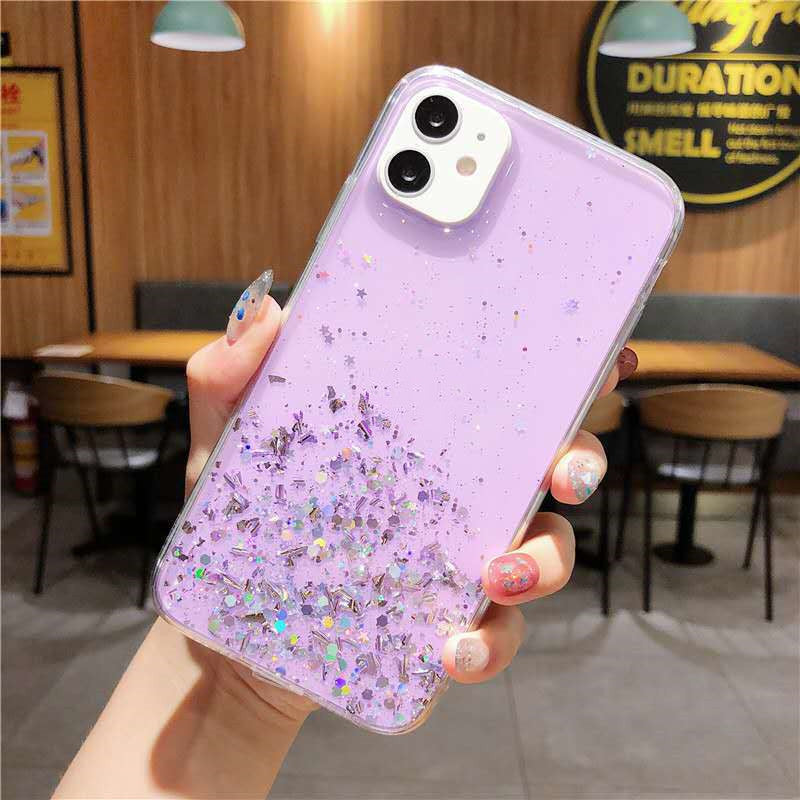 Starry Sky Silver Foil Glitter Epoxy Phone Case