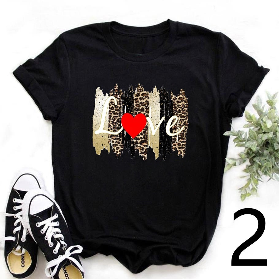Women's Printed Loose Bottoming Shirt Top