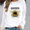 Women's Fashion Casual Round Neck Geometric Pattern Printed Sports Sweater