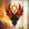Vibrant 8.7" x 11.8" Sun Phoenix Acrylic Wall Art - Stunning Surreal Fantasy Decor for Living Room, Bedroom, Office & More with Unique Design and Colorful Patterns - Perfect Birthday Gift for Best Friends and Family Members