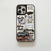 English Graffiti Cat Suitable Phone Case