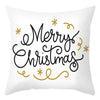 Christmas Pillow Cover Cartoon Letter Print Cushion Cover Office Sofas Pillow Cover
