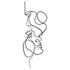 Indoor Face Line Art Decorative Metal Ornaments